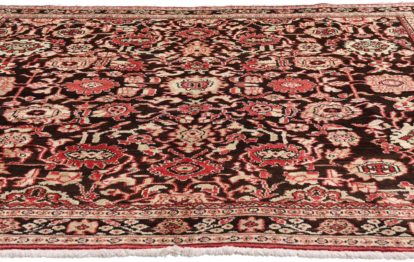 7 x 7 Brown Vintage Persian Sultanabad Rug 61413