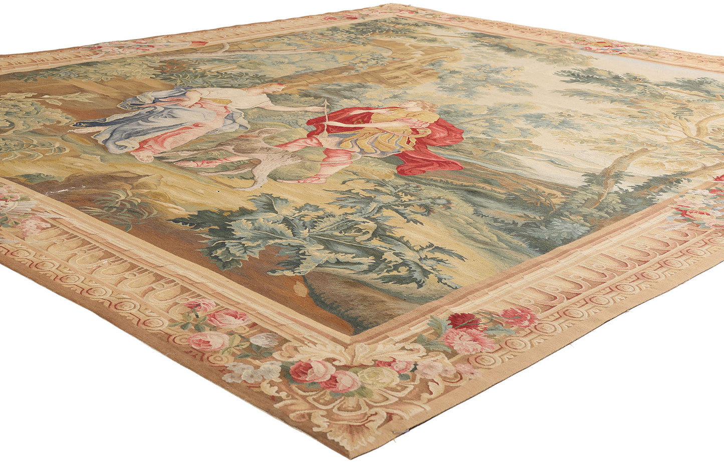 9 x 10 Vintage Chinese Aubusson Tapestry 79231