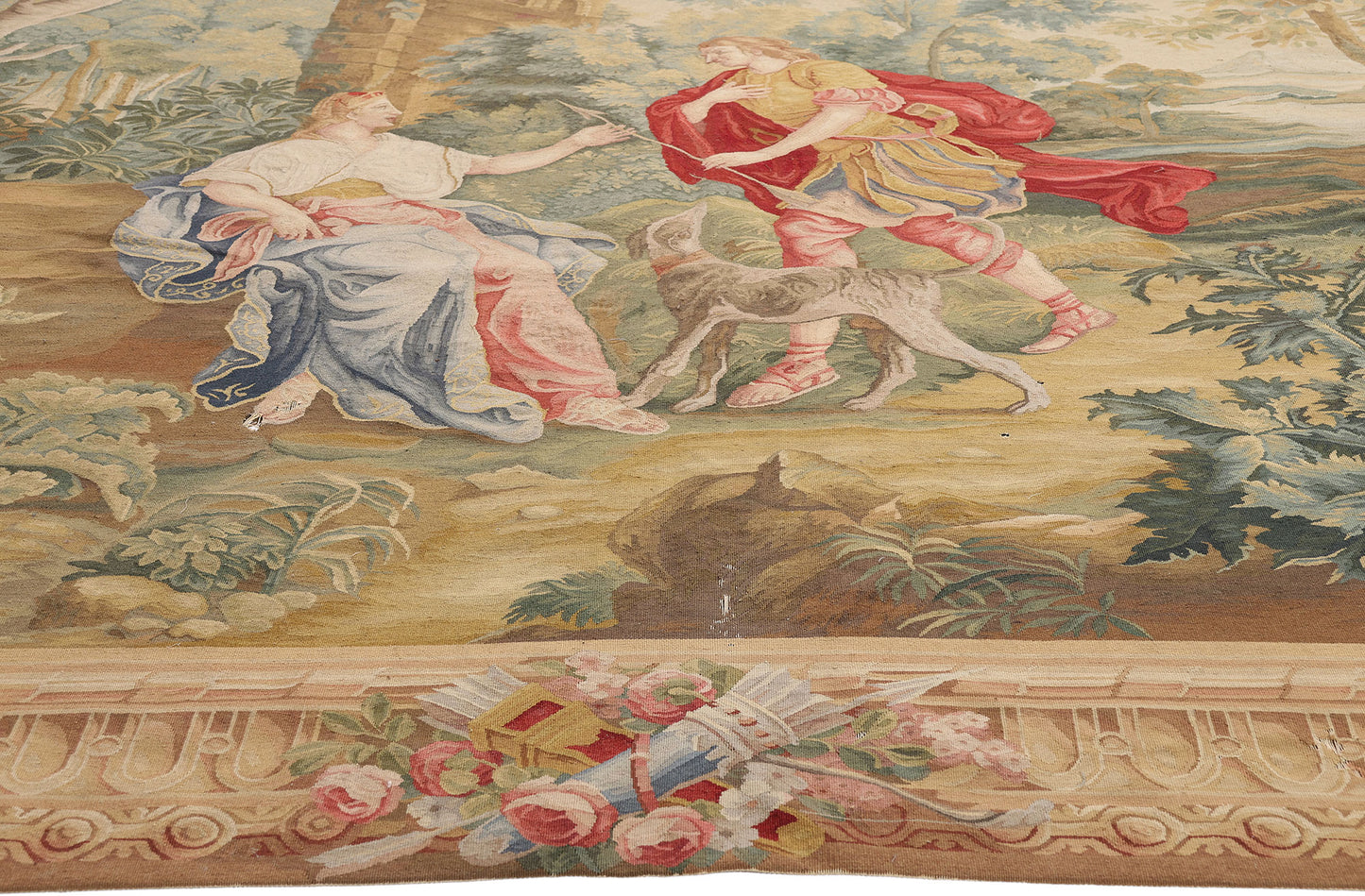 9 x 10 Vintage Chinese Aubusson Tapestry 79231