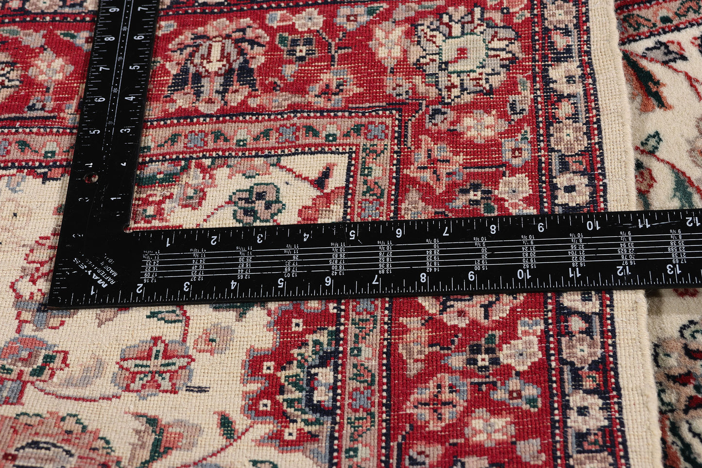 3 x 9 Ivory Vintage Chinese Tabriz Rug 79322
