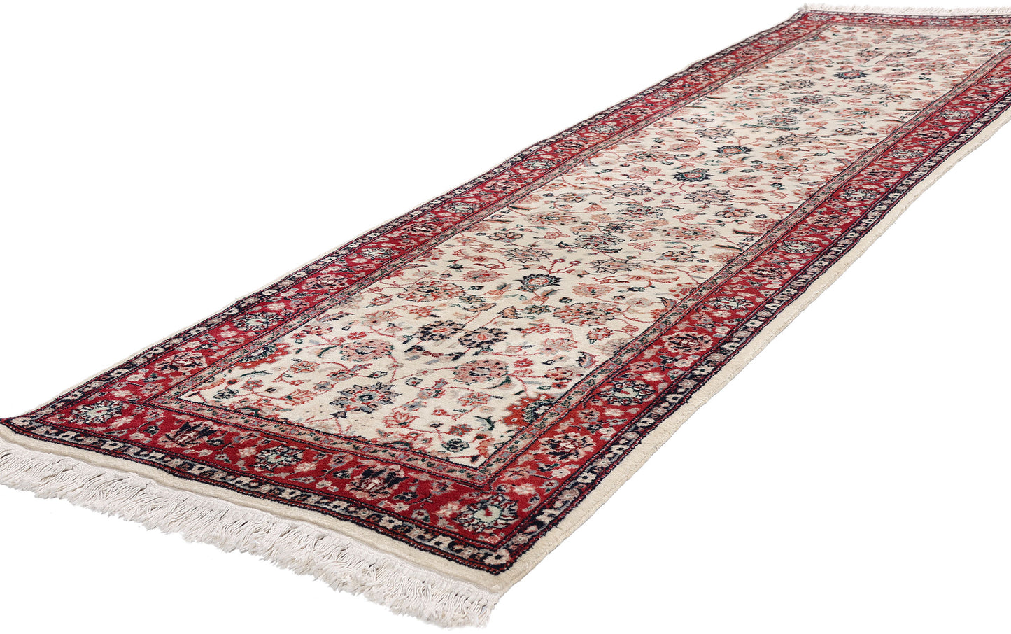 3 x 9 Ivory Vintage Chinese Tabriz Rug 79322