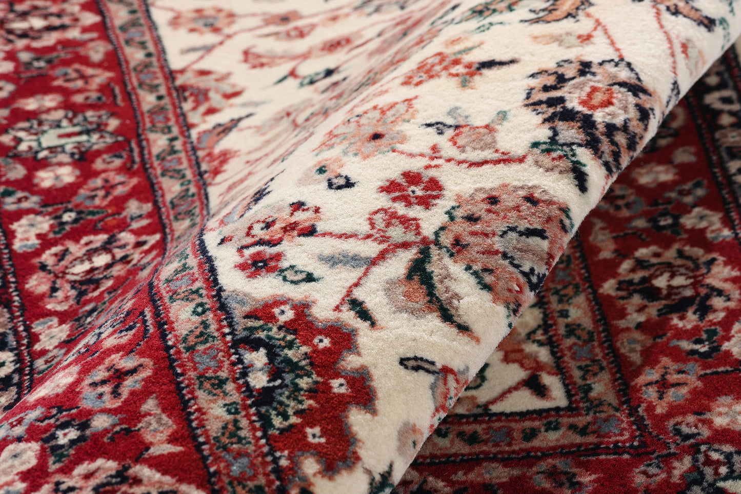 3 x 9 Ivory Vintage Chinese Tabriz Rug 79322