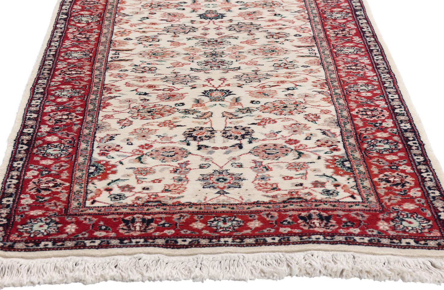 3 x 9 Ivory Vintage Chinese Tabriz Rug 79322
