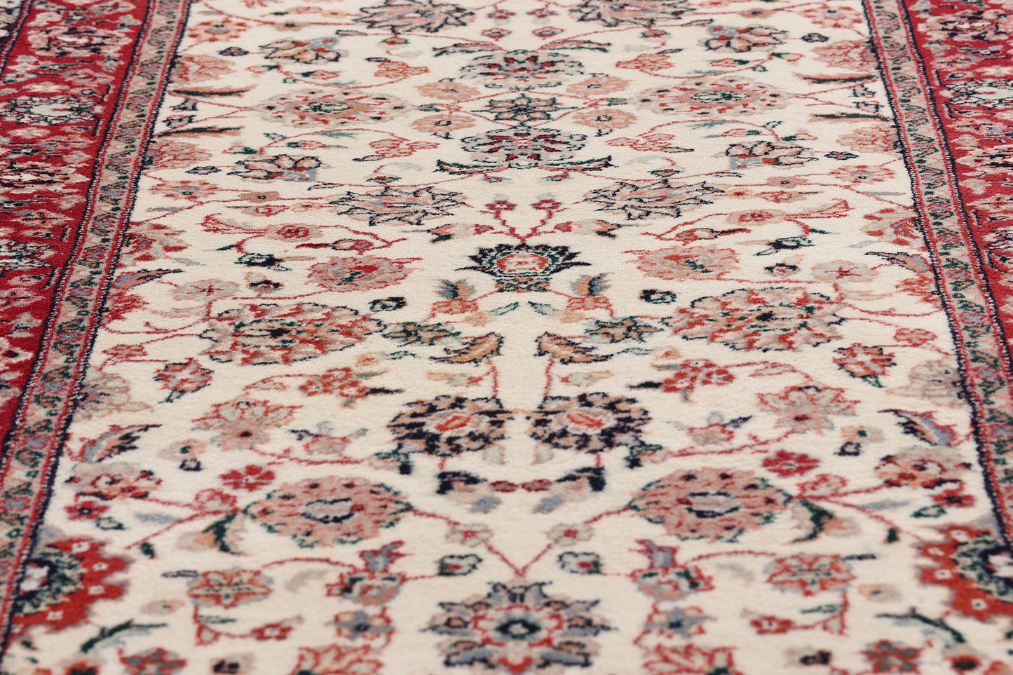 3 x 9 Ivory Vintage Chinese Tabriz Rug 79322
