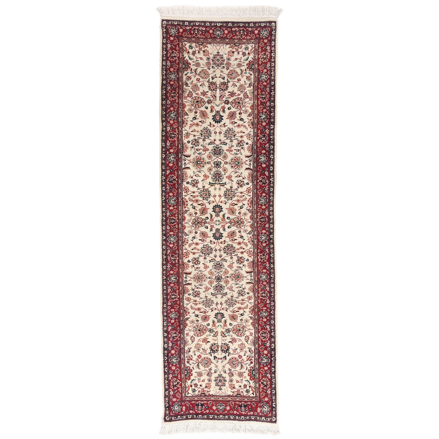 3 x 9 Ivory Vintage Chinese Tabriz Rug 79322