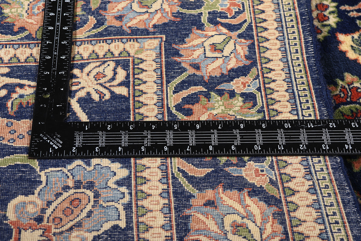 4 x 6 Vintage Navy Blue Chinese Tabriz Rug 79242