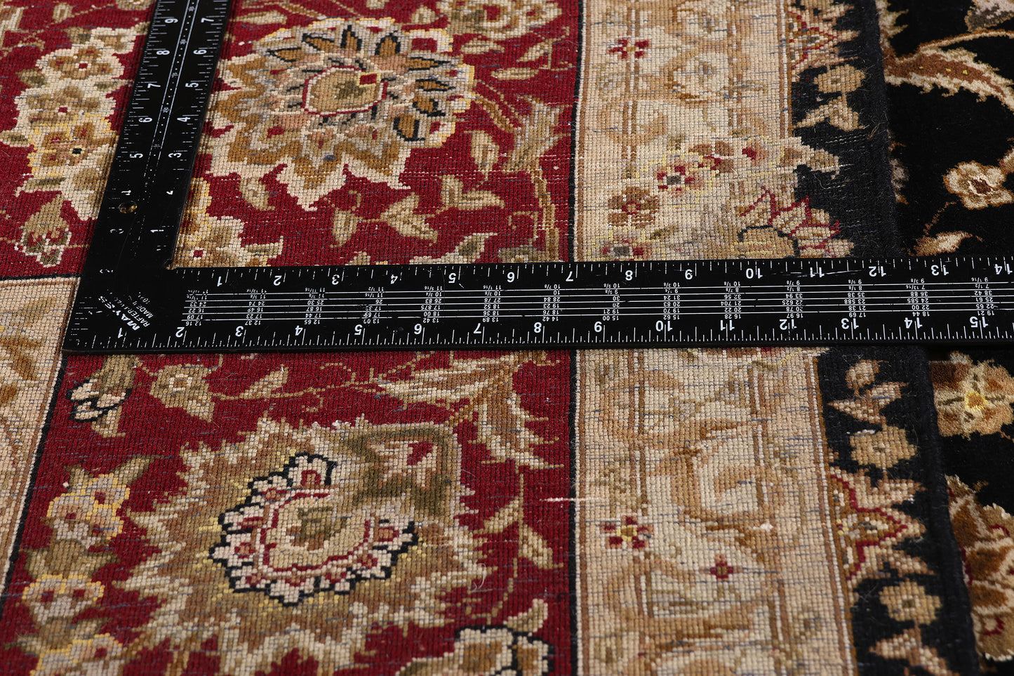 9 x 11 Black Vintage Chinese Tabriz Rug 79323
