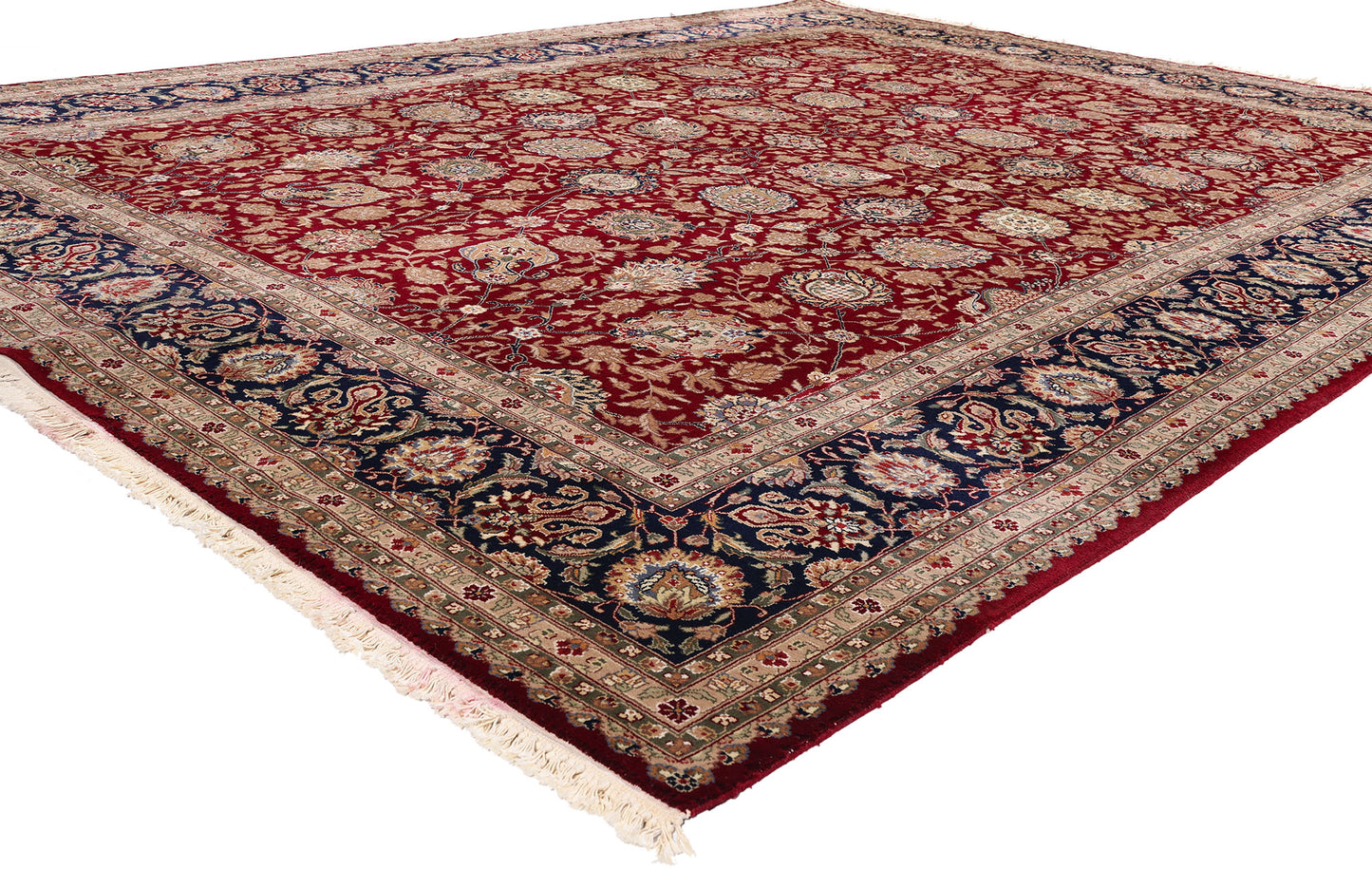 9 x 12 Red Vintage Chinese Tabriz Rug 77369