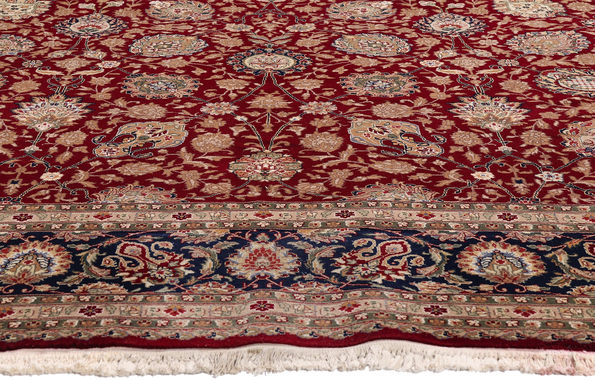 9 x 12 Red Vintage Chinese Tabriz Rug 77369