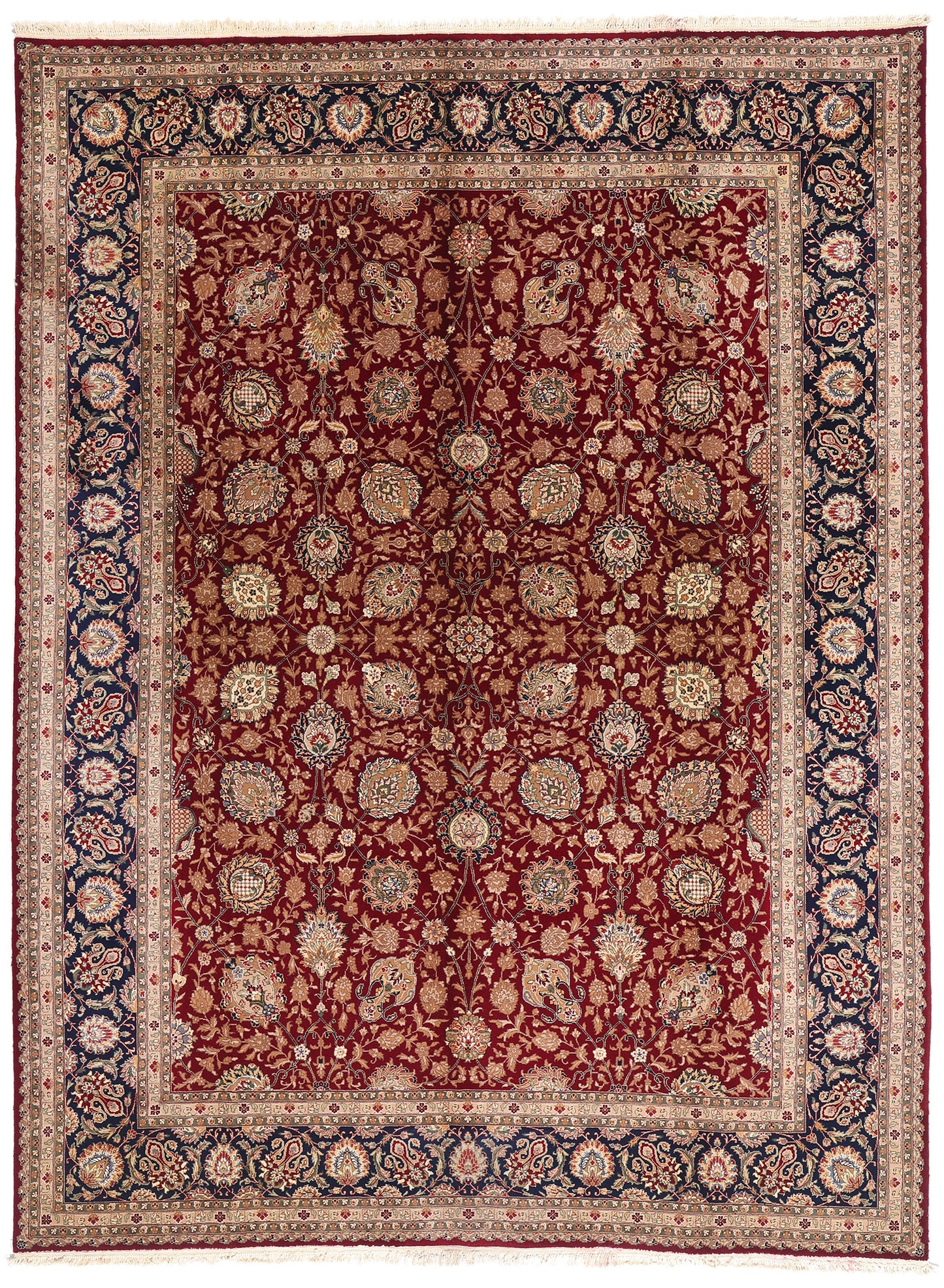 9 x 12 Red Vintage Chinese Tabriz Rug 77369