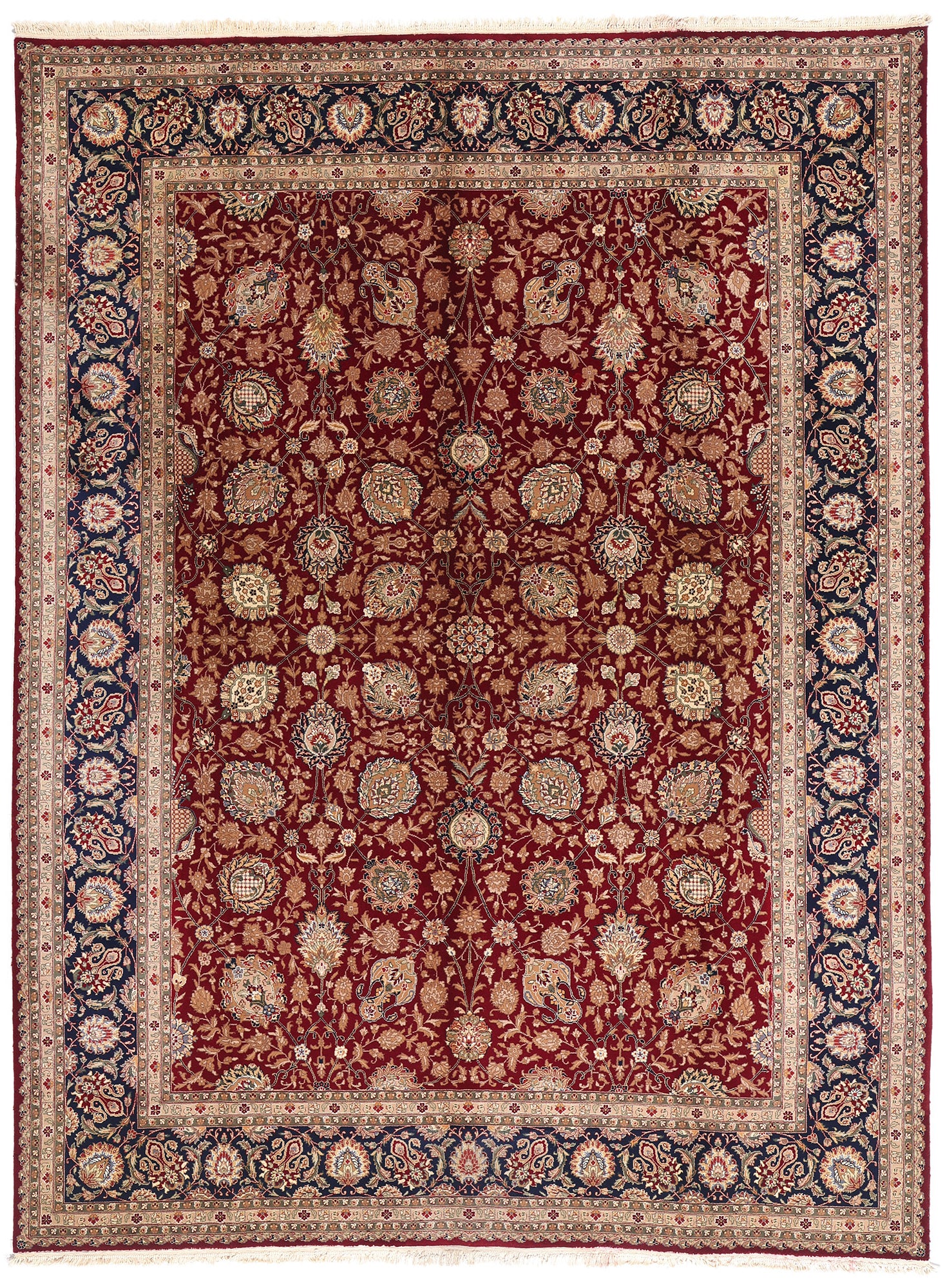 9 x 12 Red Vintage Chinese Tabriz Rug 77369