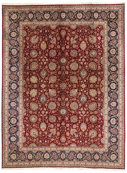 9 x 12 Red Vintage Chinese Tabriz Rug 77369