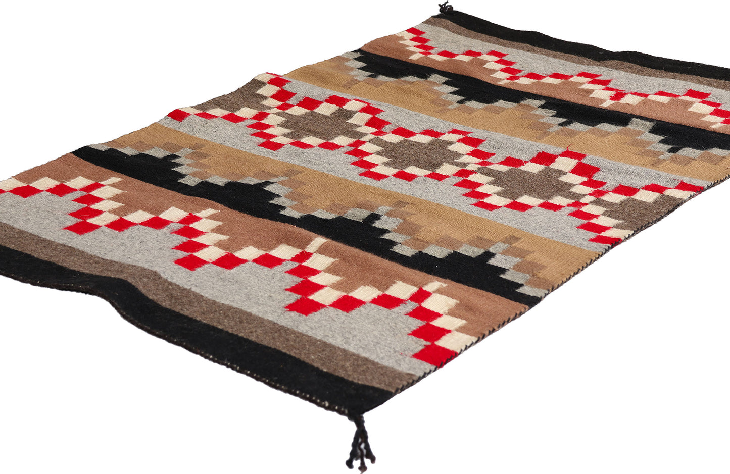 2 x 4 Earth-Tone Vintage Crystal Navajo Rug 79306