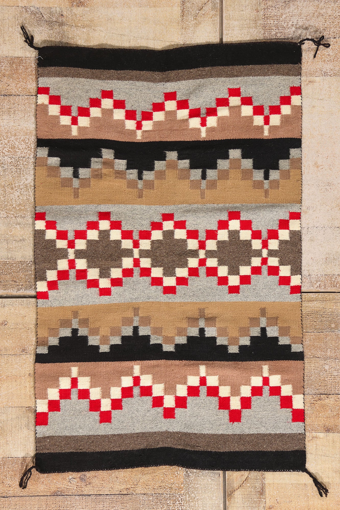 2 x 4 Earth-Tone Vintage Crystal Navajo Rug 79306