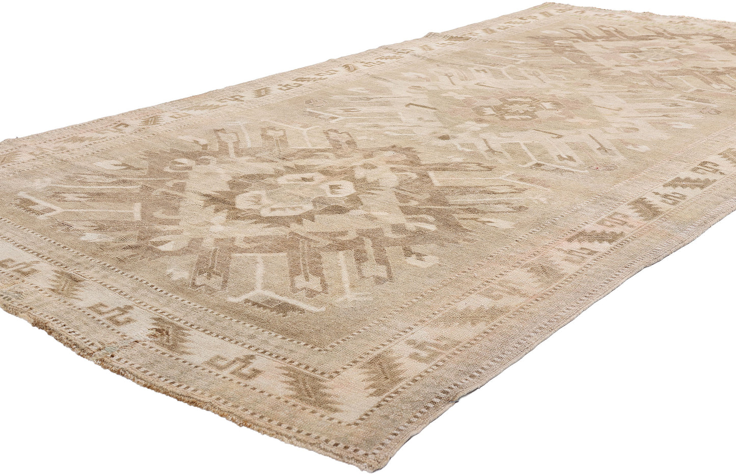 6 x 11 Brown Vintage Turkish Kars Rug 53715