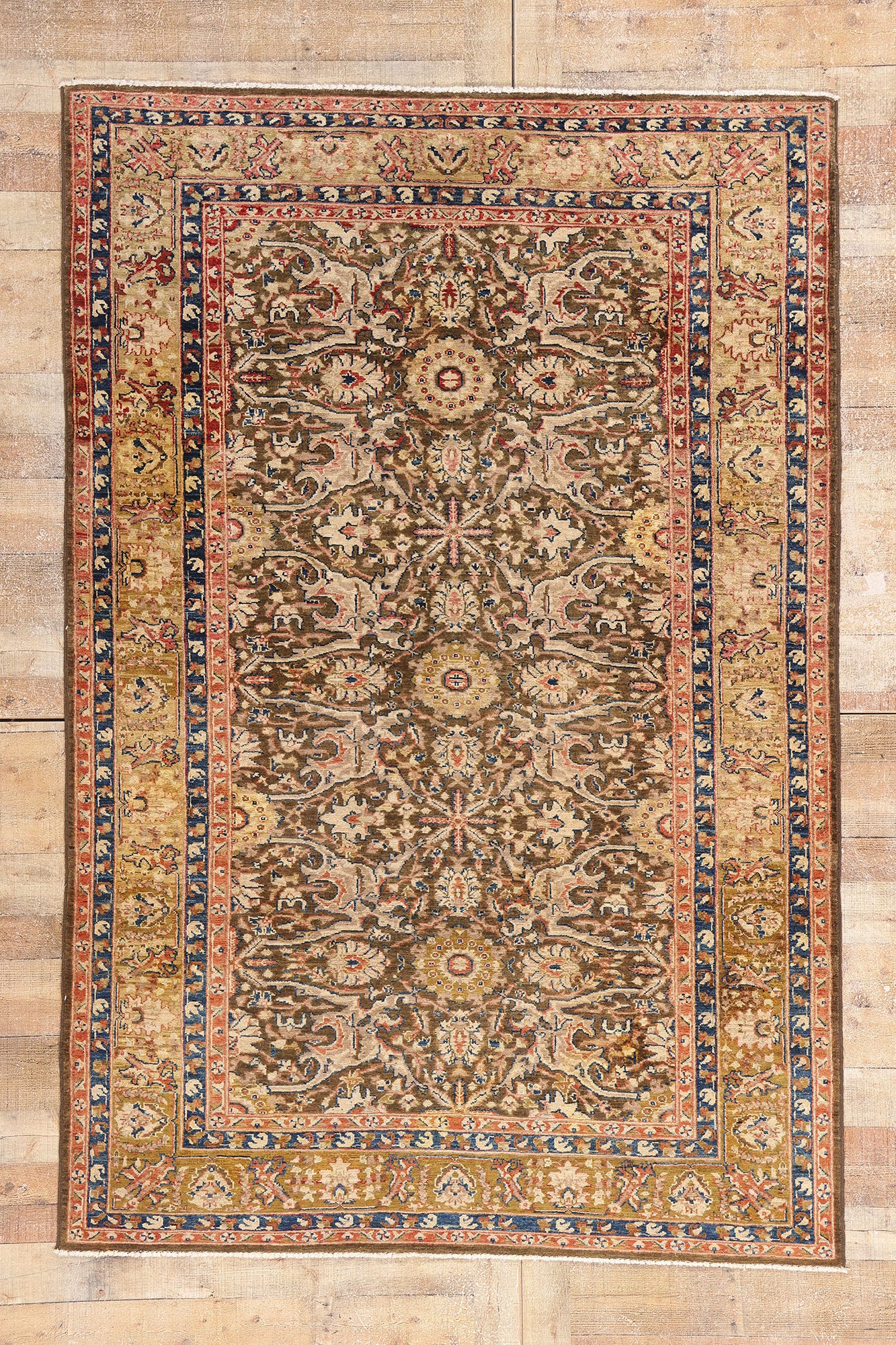 6 x 8 Vintage Earth-Tone Malayer Rug 79245