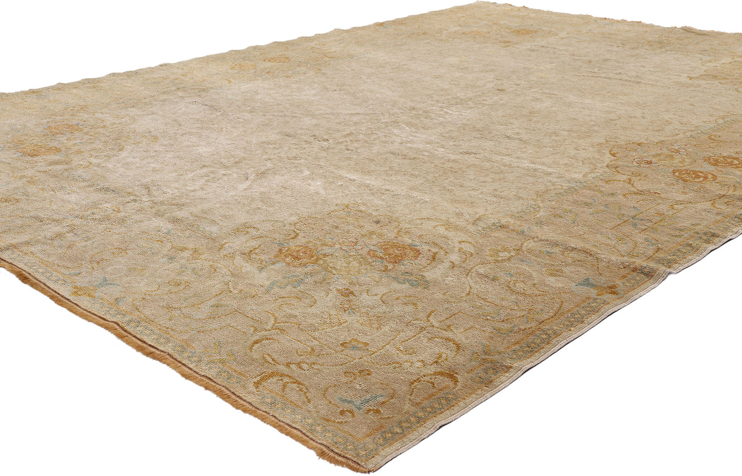 7 x 10 Vintage Turkish Oushak Rug 77707