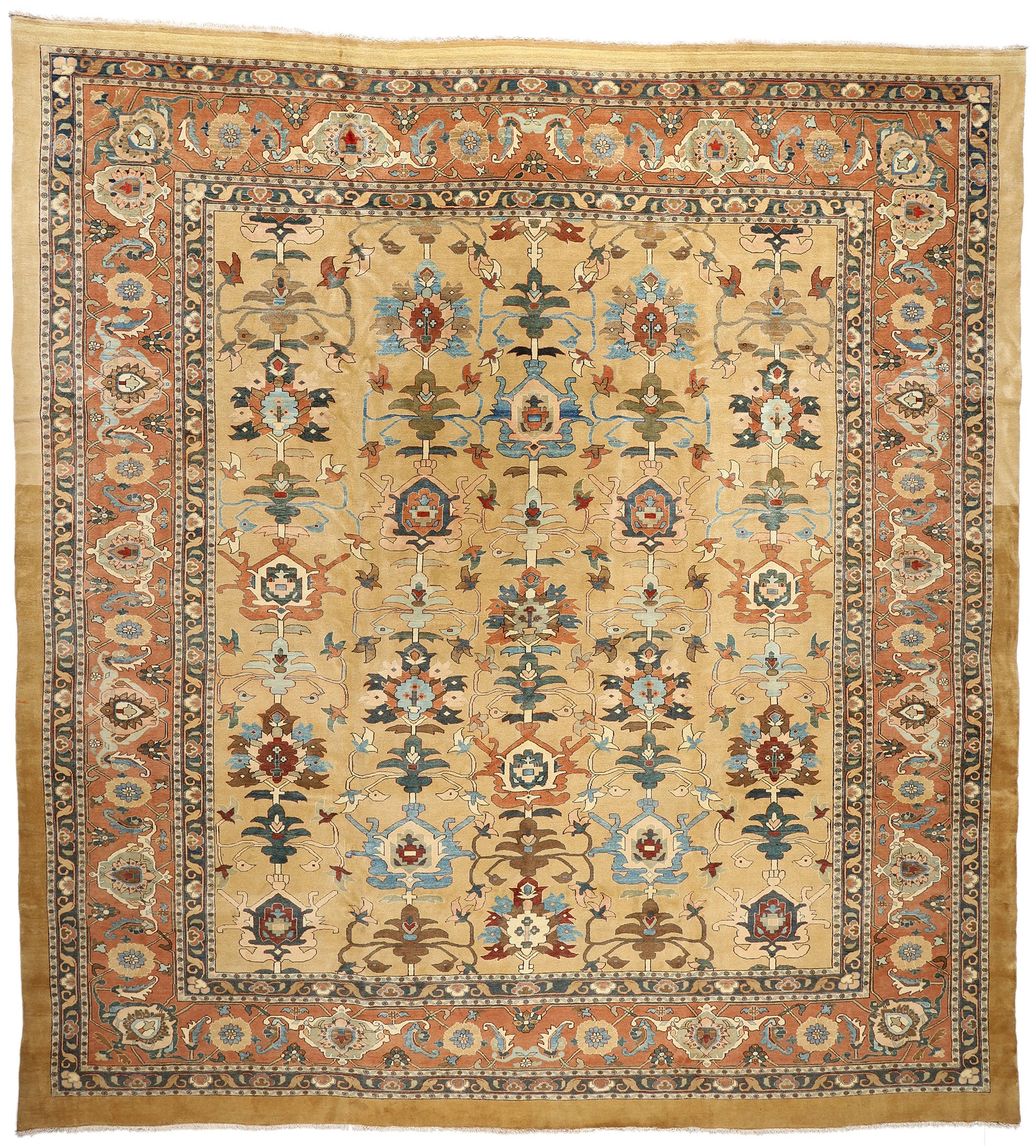 16 x 18 Vintage Persian Sultanabad Rug 73419
