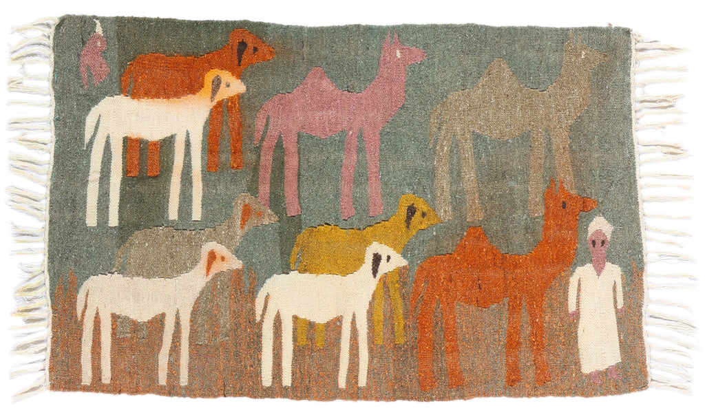 2 x 3 Vintage Egyptian Kilim Tapestry Rug 79103