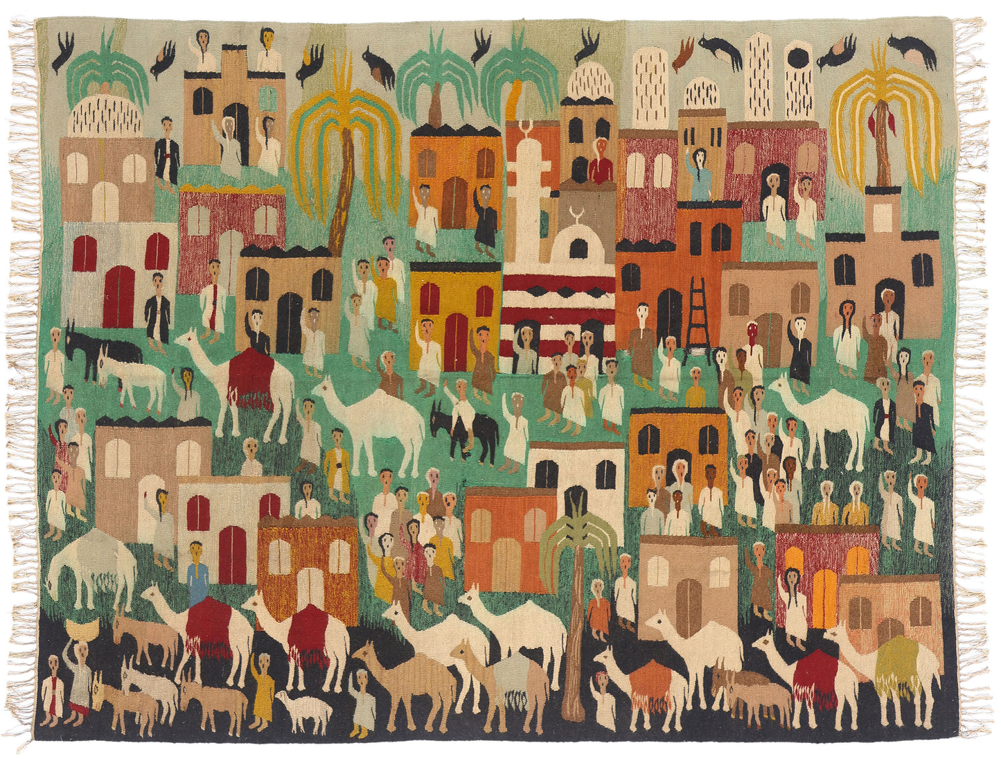 6 x 8 Vintage Egyptian Kilim Tapestry Rug 79221