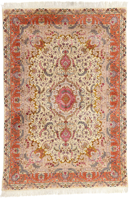 7 x 10 Vintage Persian Tabriz Rug 78687