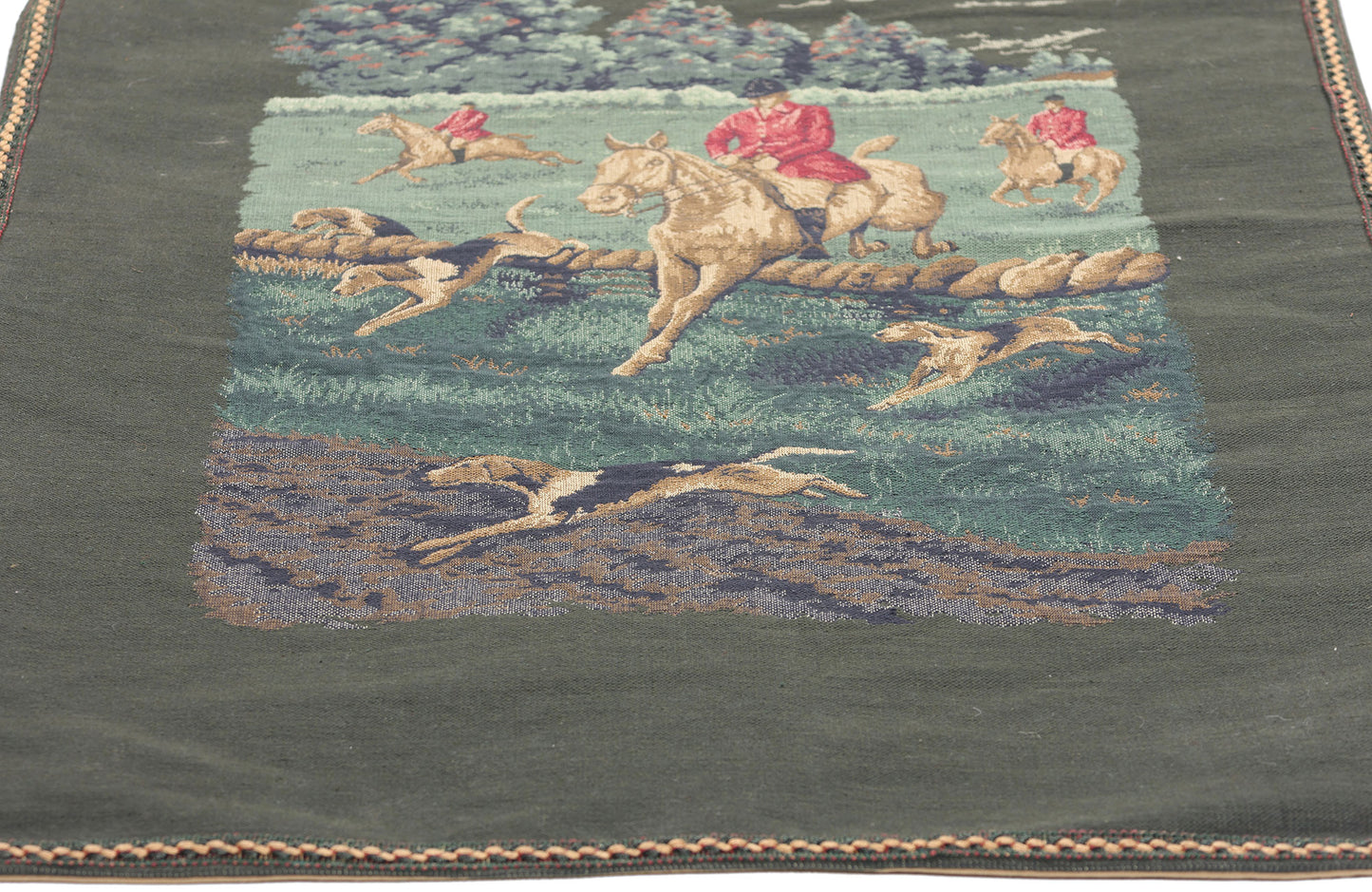 2 x 4 Vintage French La Chasse a Courre Tapestry 79073