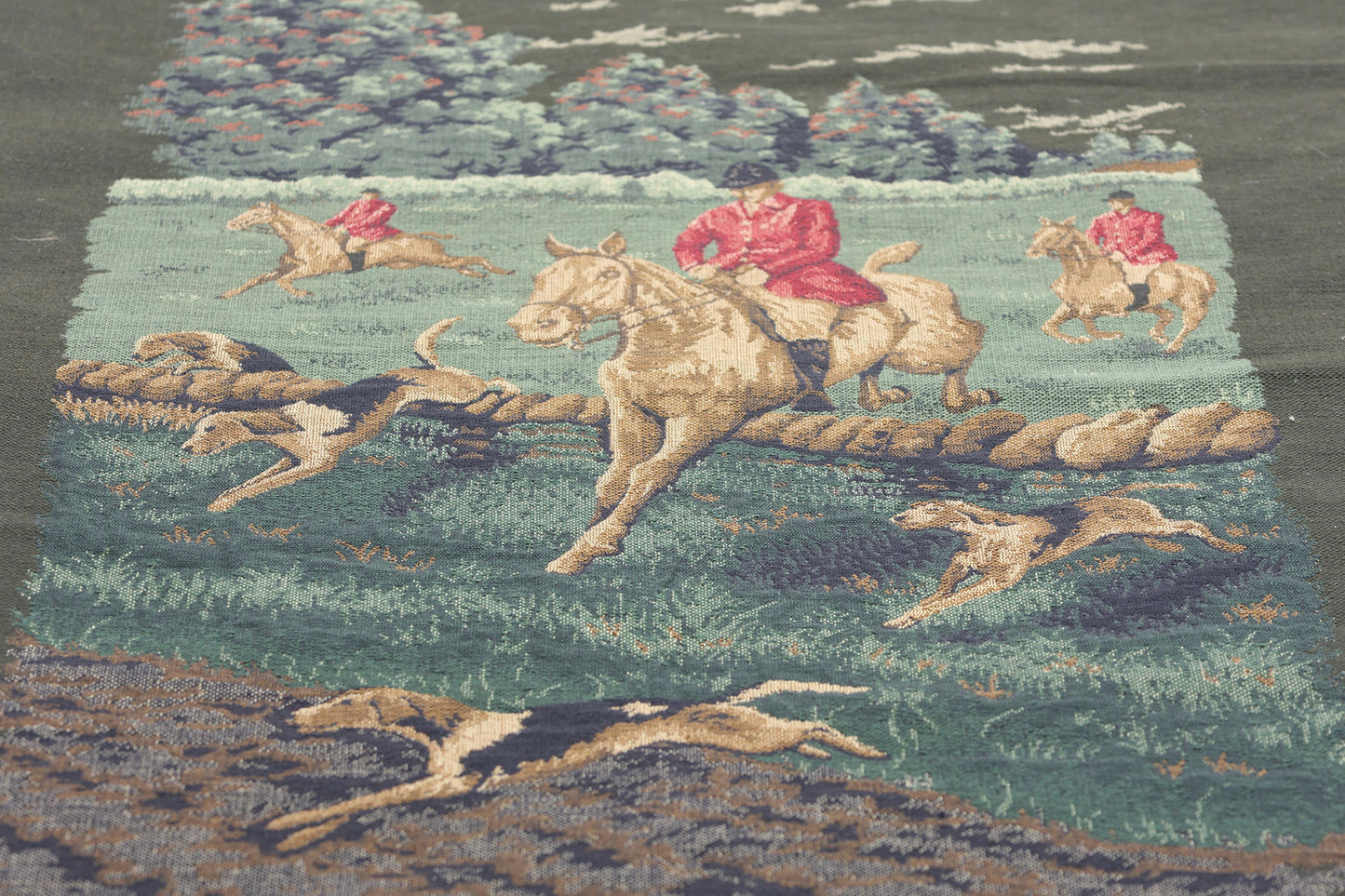 2 x 4 Vintage French La Chasse a Courre Tapestry 79073