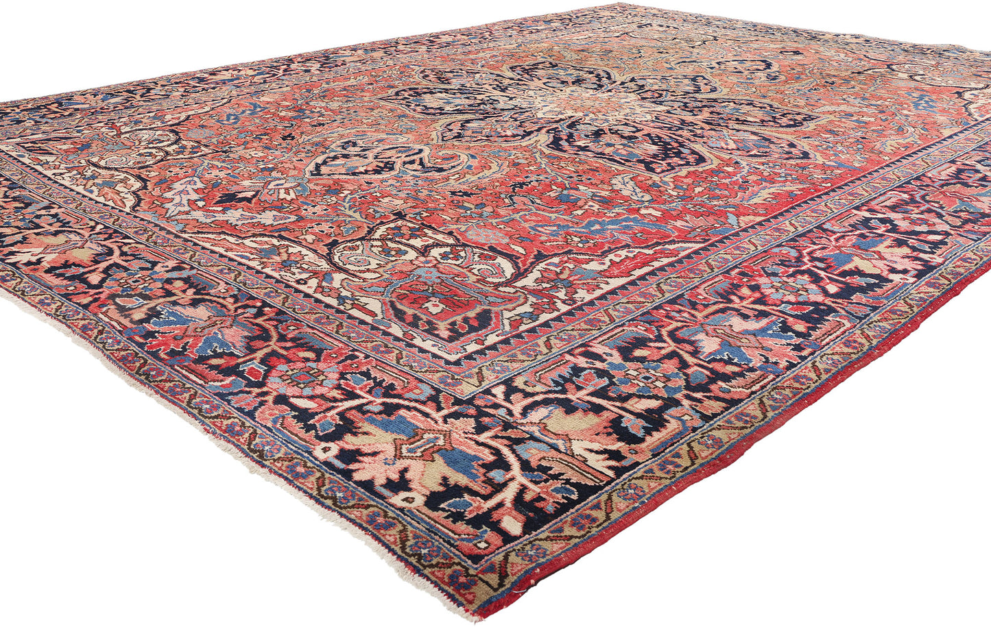 10 x 13 Vintage Persian Heriz Rug 78969
