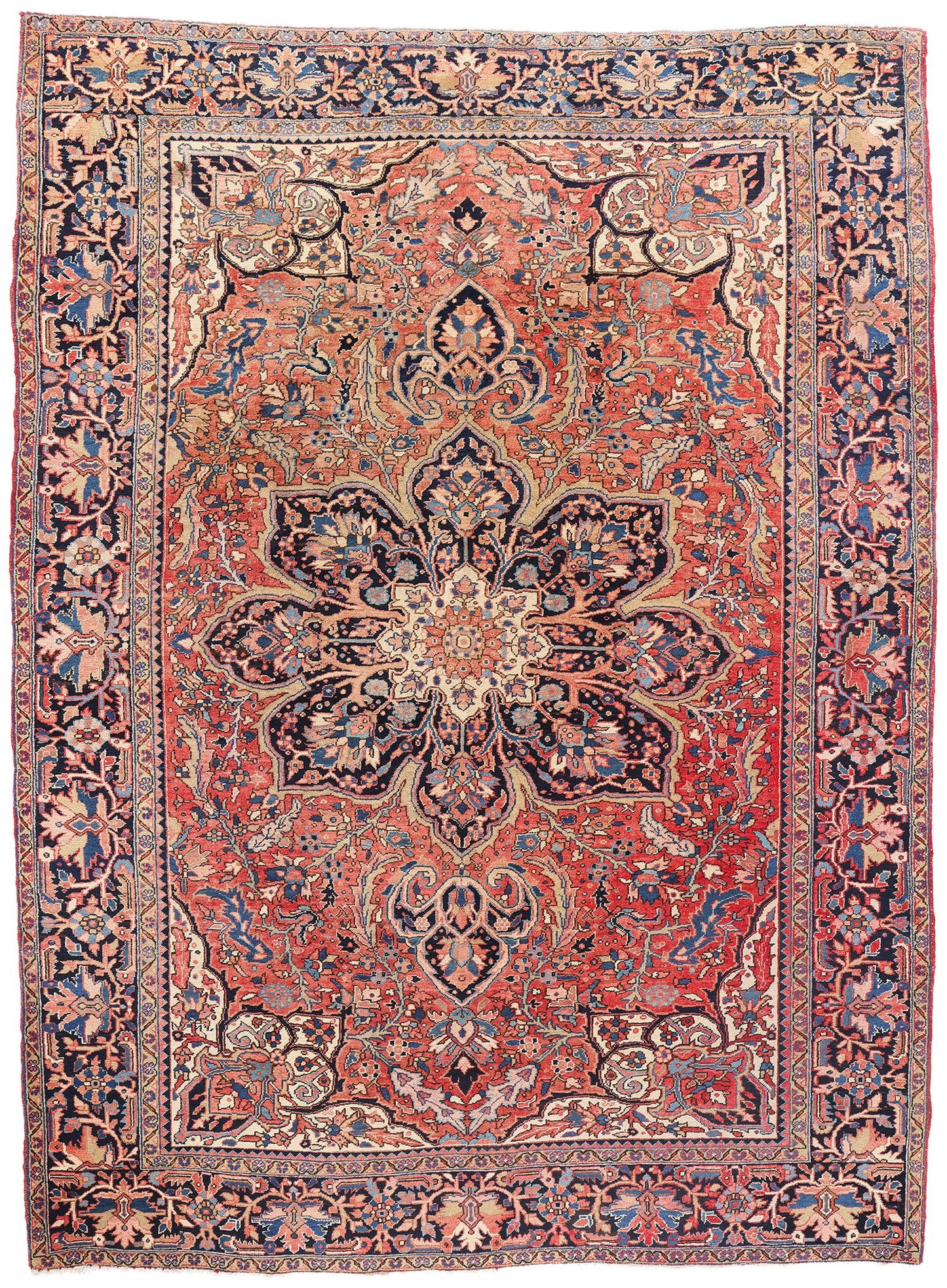 10 x 13 Vintage Persian Heriz Rug 78969