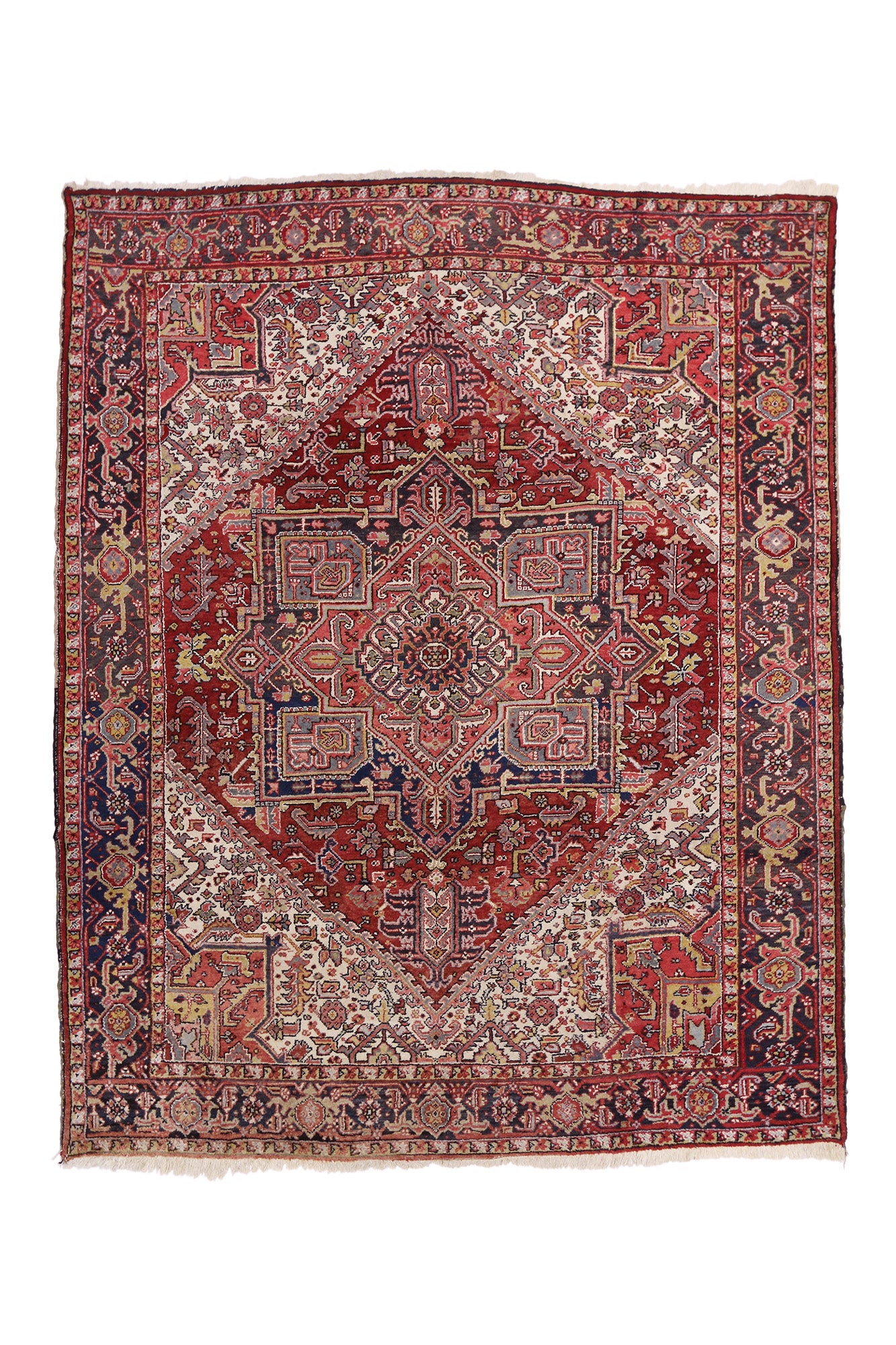 8 x 10 Vintage Persian Heriz Rug 76907
