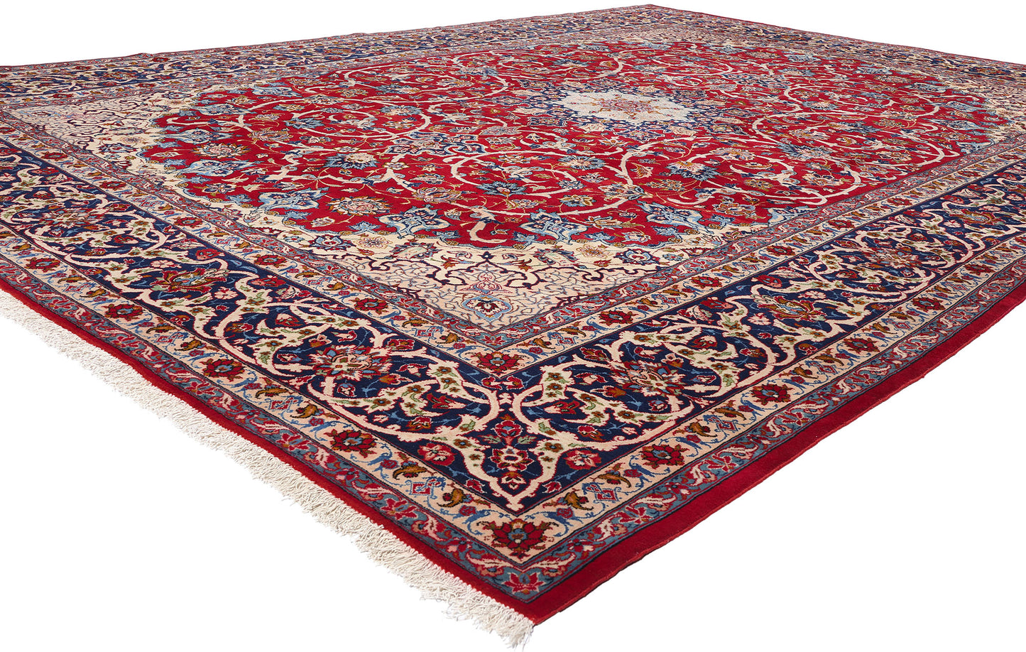 11 x 15 Vintage Persian Isfahan Rug 78981