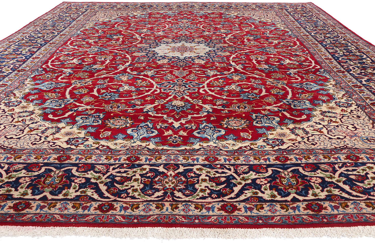 11 x 15 Vintage Persian Isfahan Rug 78981