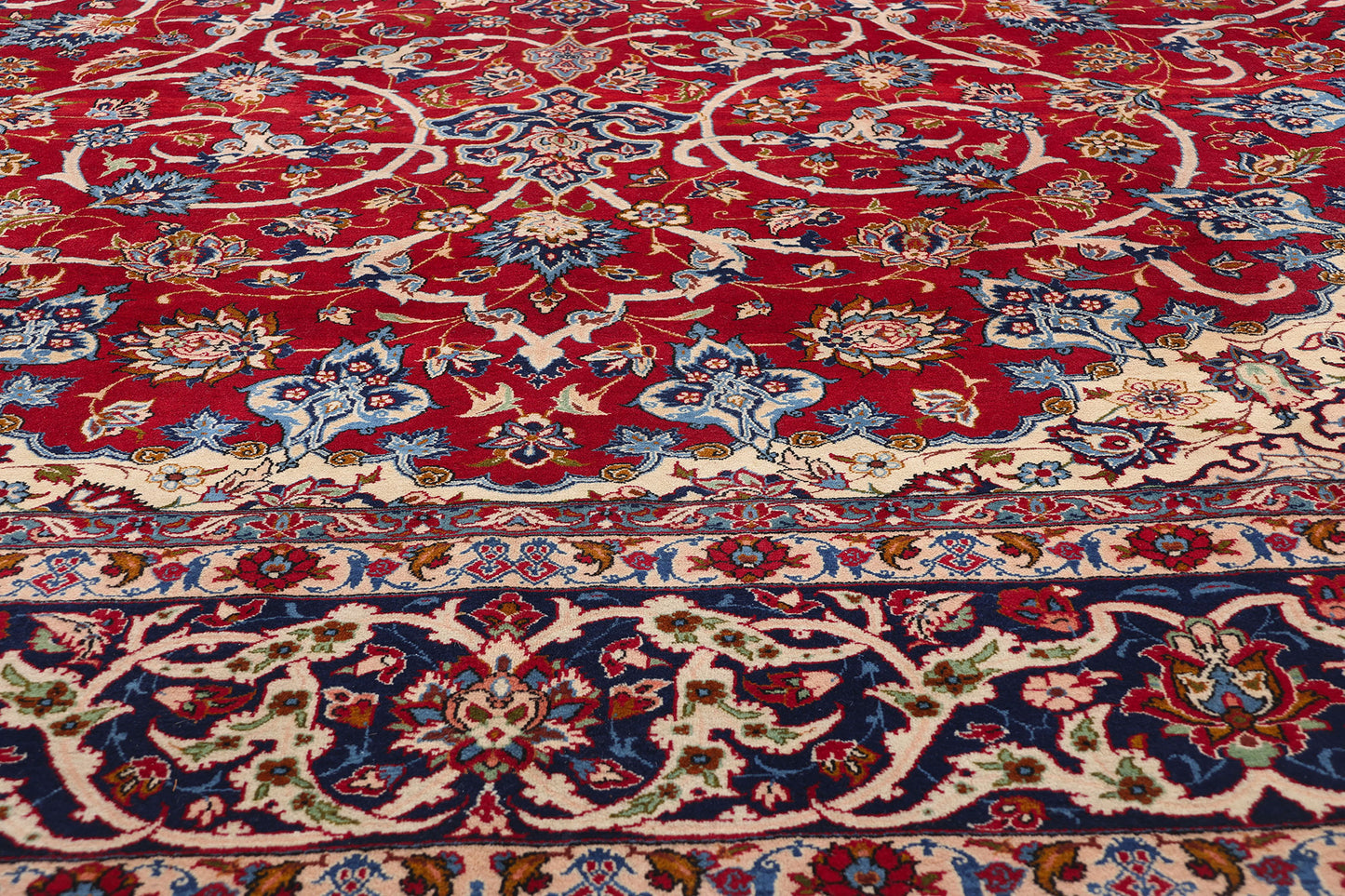 11 x 15 Vintage Persian Isfahan Rug 78981
