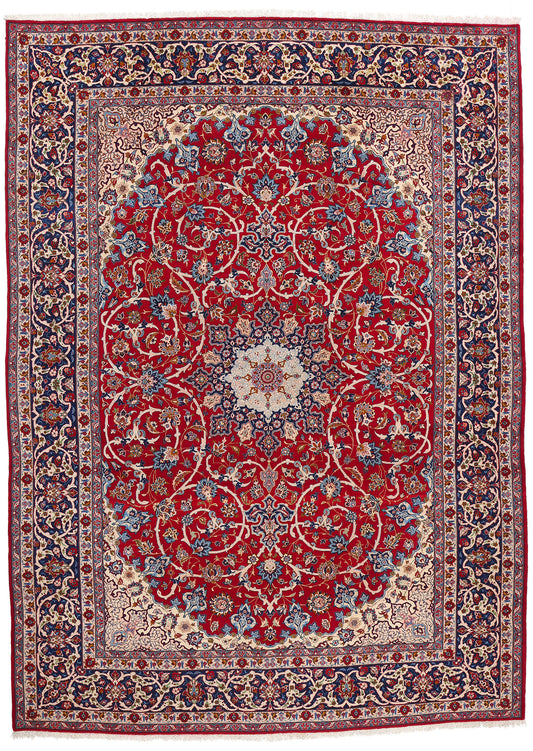 11 x 15 Vintage Persian Isfahan Rug 78981