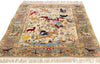 4 x 5 Vintage Persian Hunting Scene Isfahan Rug 79166