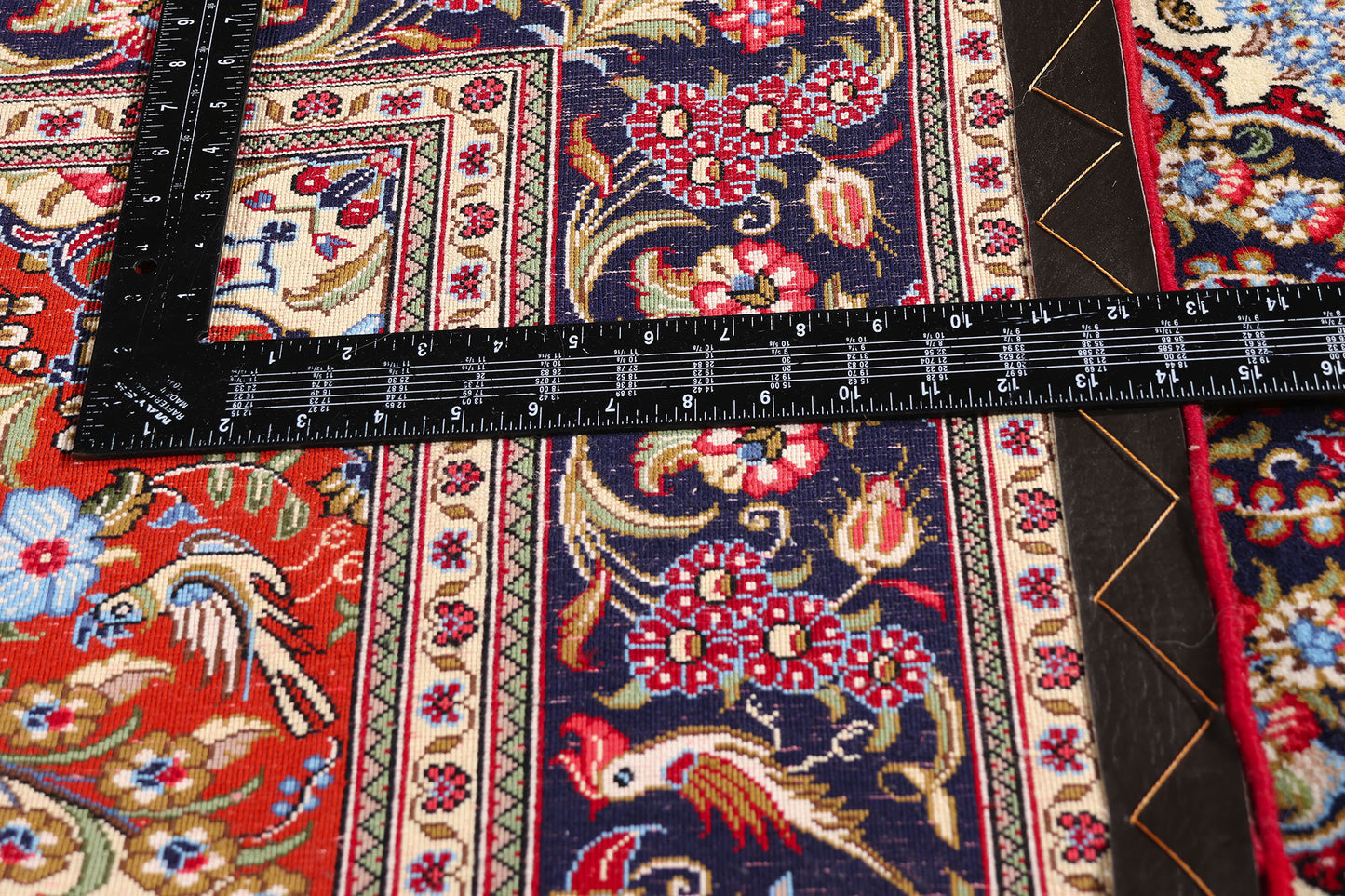 5 x 7 Ivory Vintage Persian Qum Rug 79312