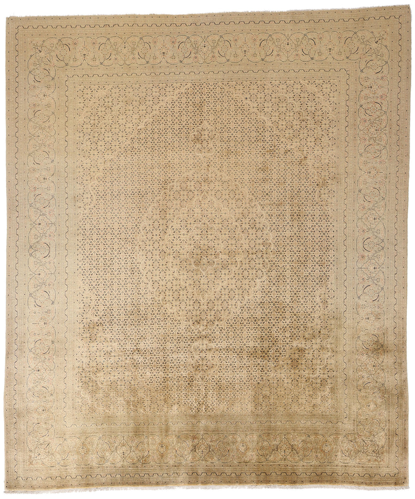 8 x 10 Vintage Persian Mahi Tabriz Rug 61379