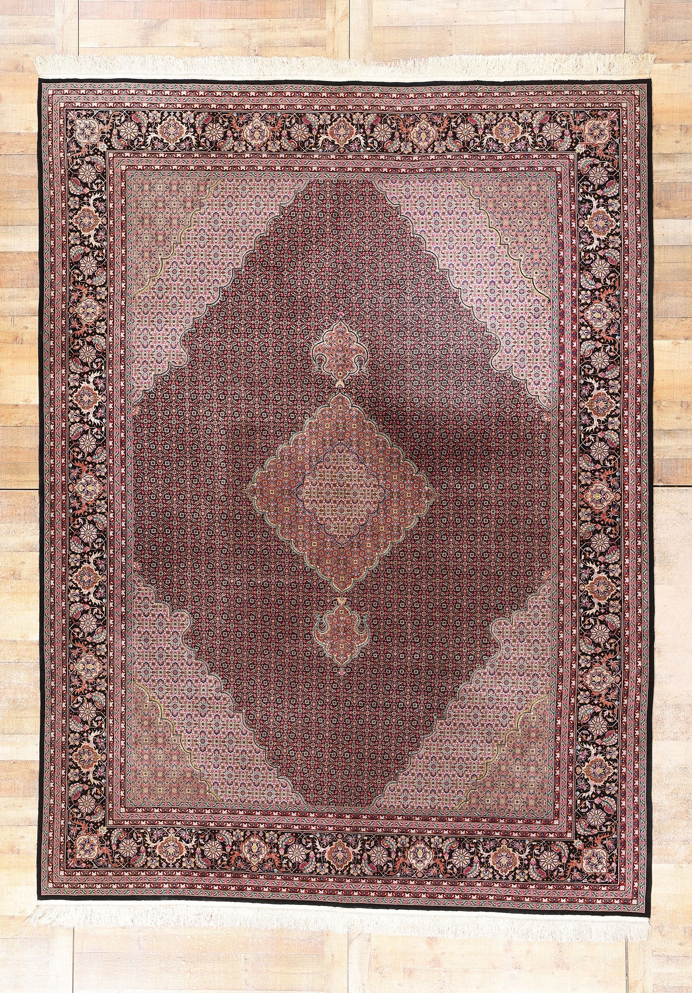 9 x 12 Vintage Chinese Mahi Tabriz Rug 79096