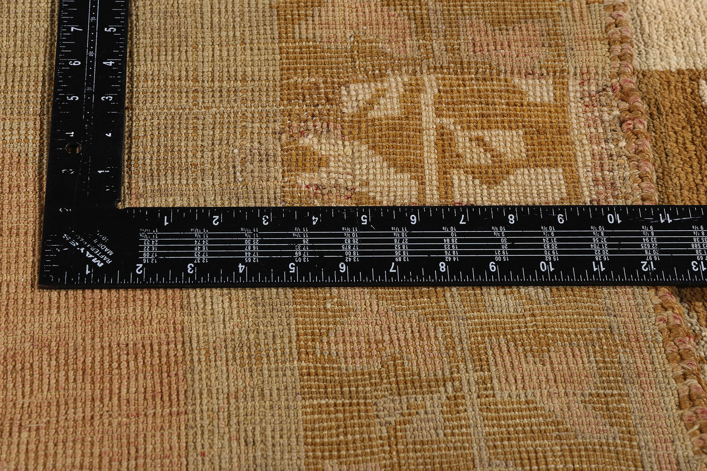 3 x 9 Earth-Tone Vintage Turkish Oushak Rug 50023