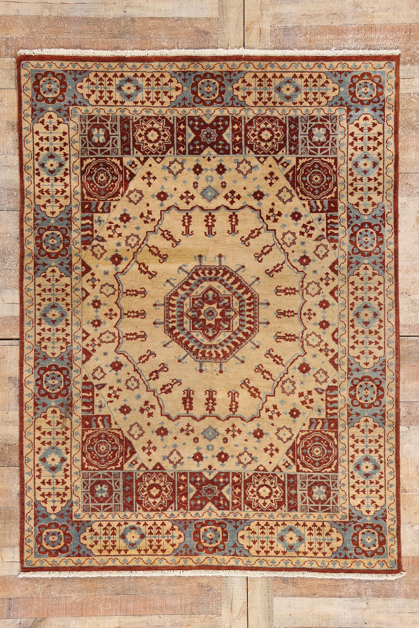 5 x 7 Vintage Turkish Oushak Rug 79260