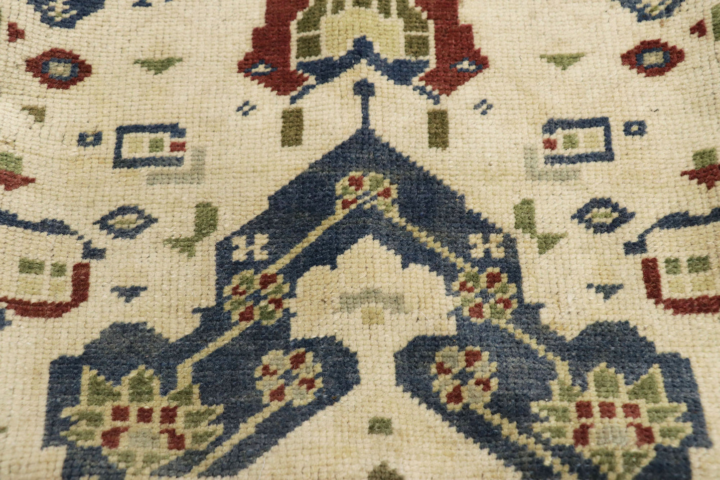 1 x 1 - Beige Vintage Turkish Pillow Rug - 53632