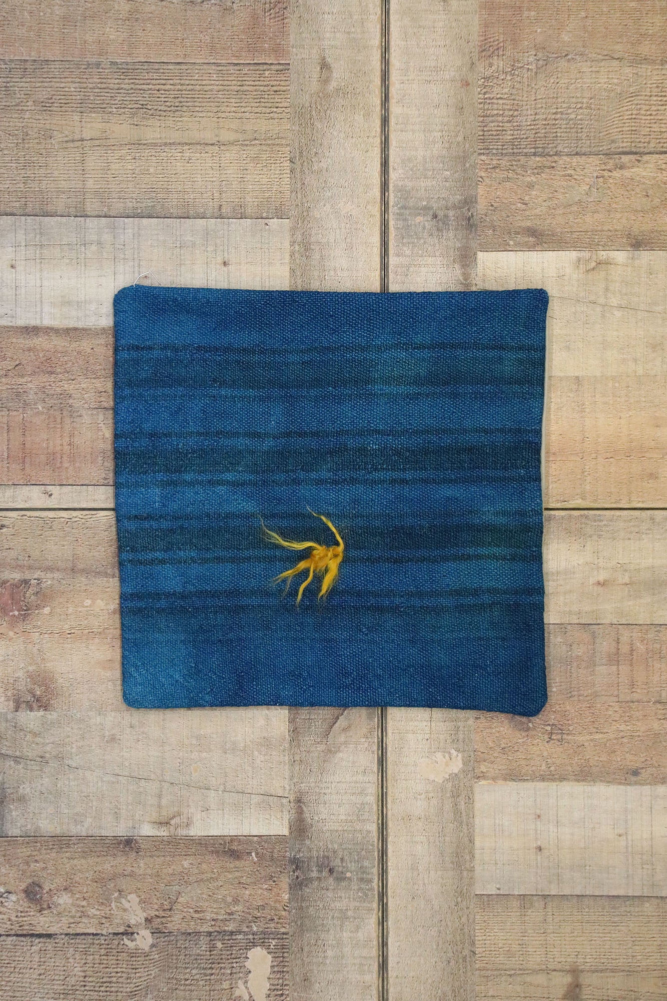 1 x 1 - Blue Vintage Turkish Pillow Rug - 53639