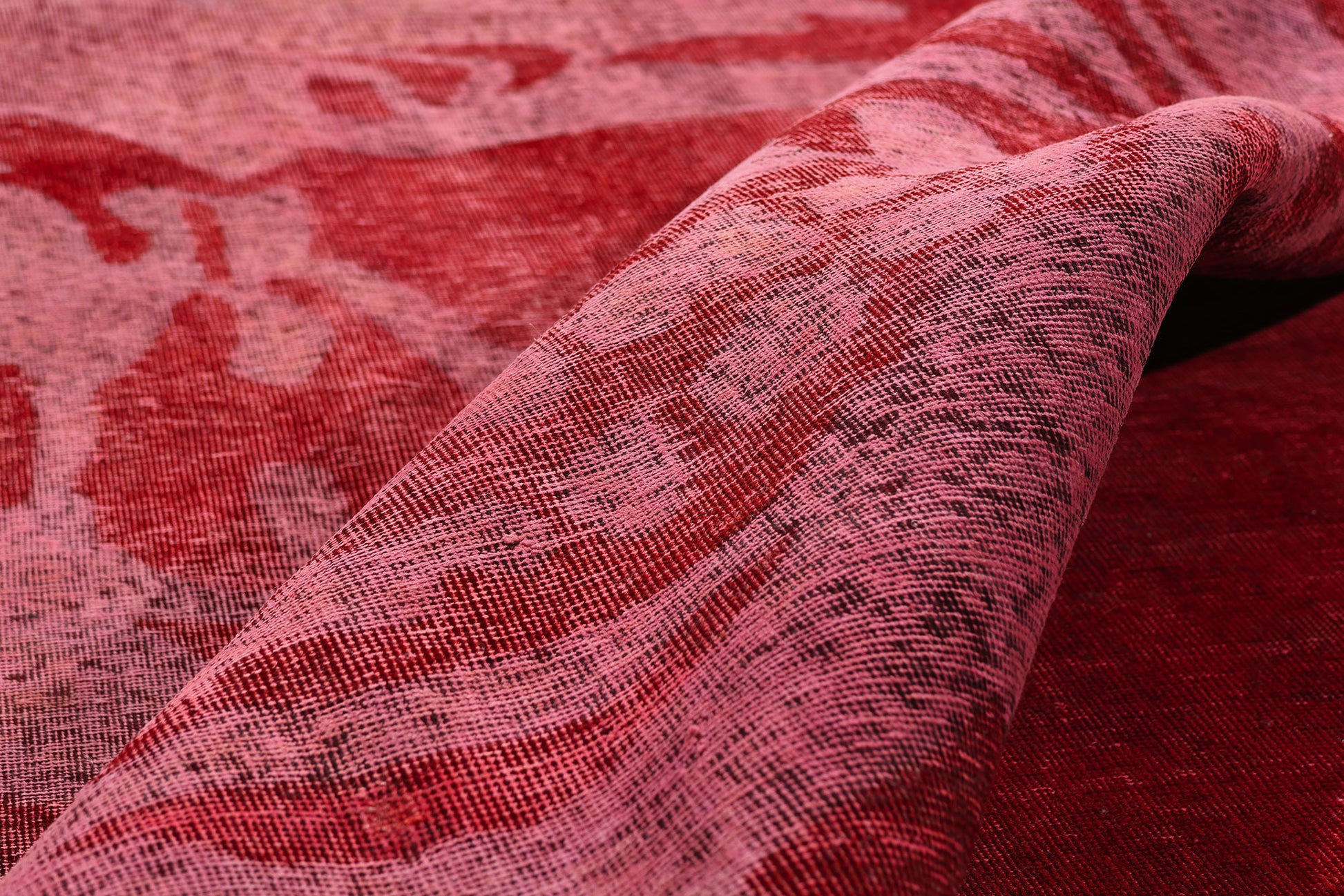 9 x 12 Red Vintage Overdyed Skull Rug 80458