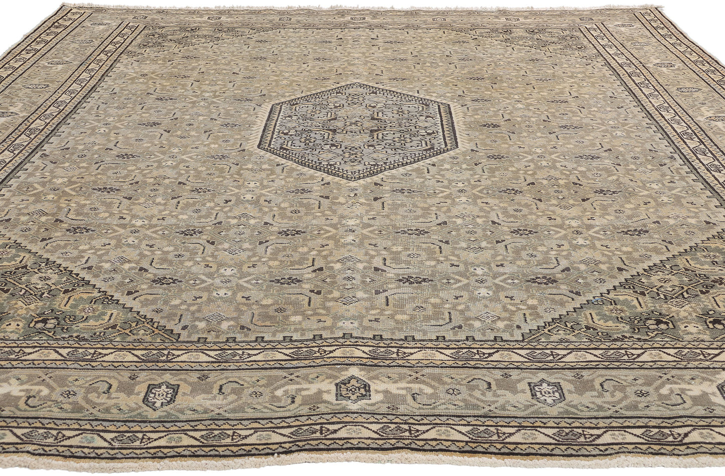 8 x 11 Vintage Persian Ardabil Rug 61377