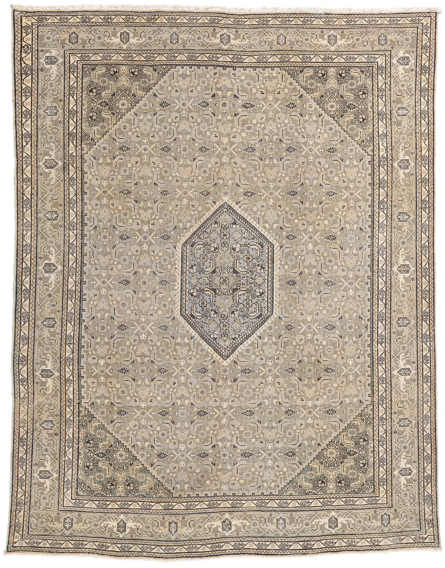 8 x 11 Vintage Persian Ardabil Rug 61377