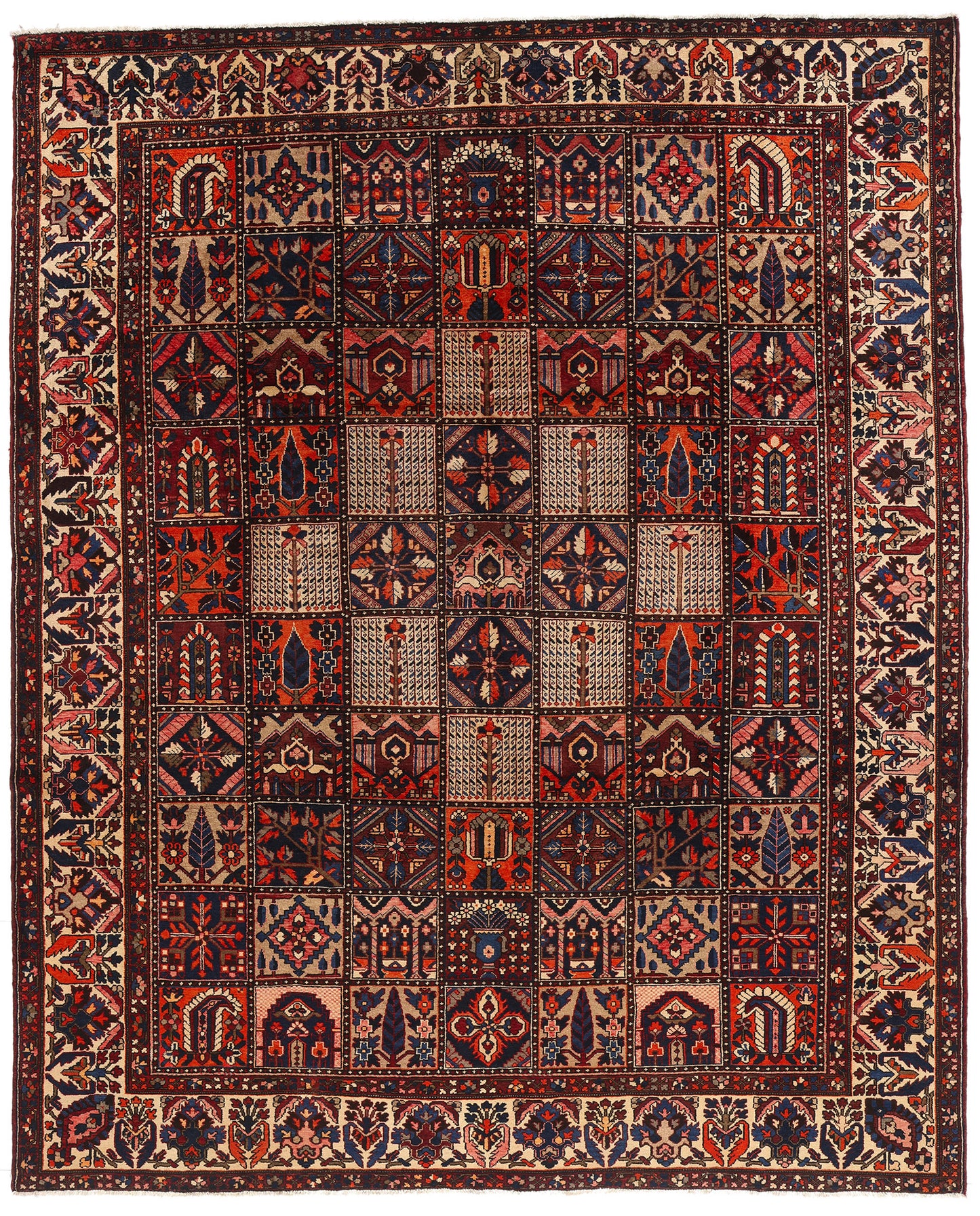 11 x 13 Vintage Persian Bakhtiari Rug 61416