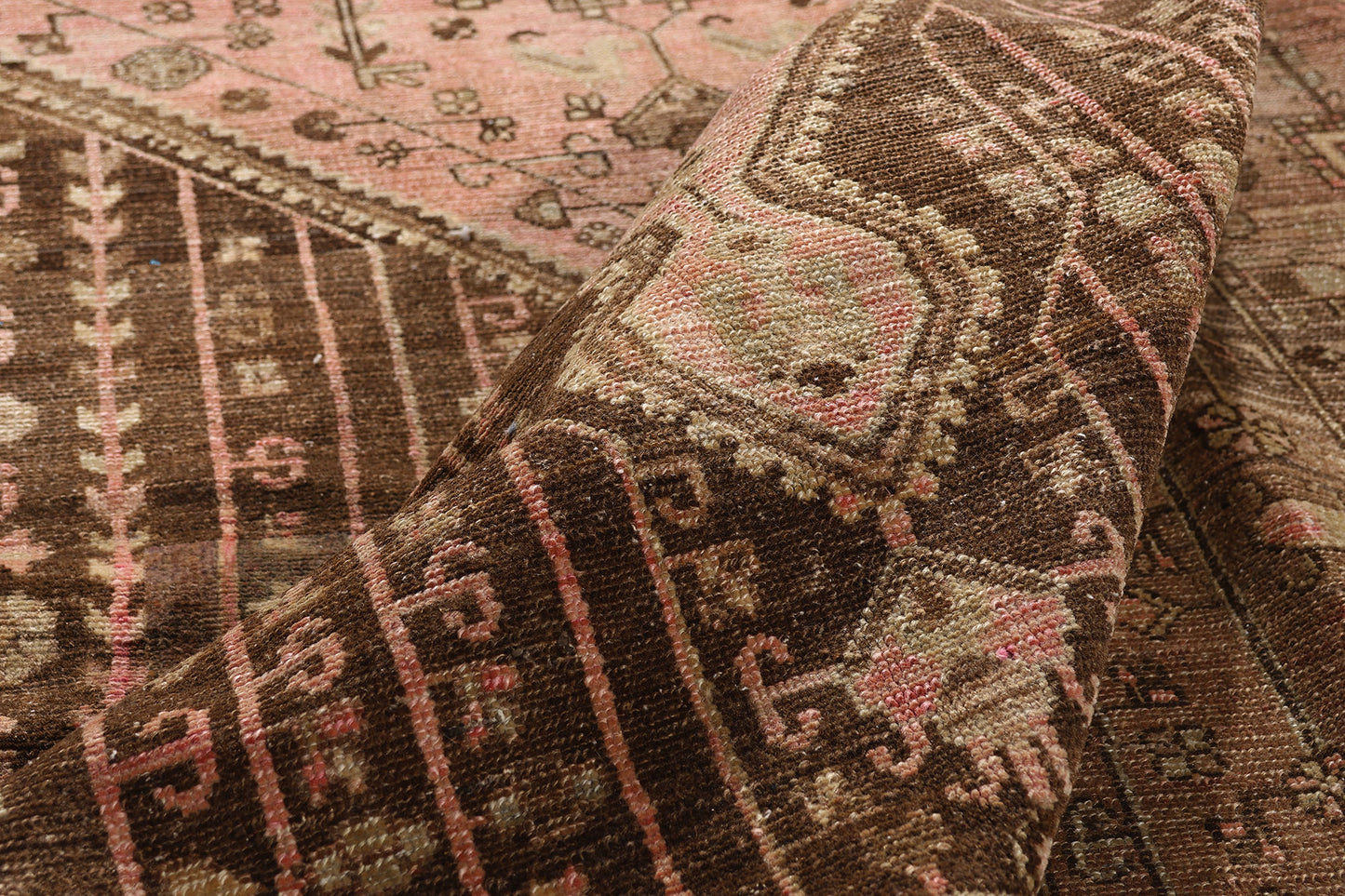 10 x 15 Brown Vintage Persian Malayer Hamadan Rug 61401