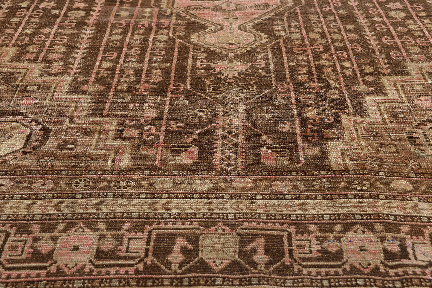 10 x 15 Brown Vintage Persian Malayer Hamadan Rug 61401
