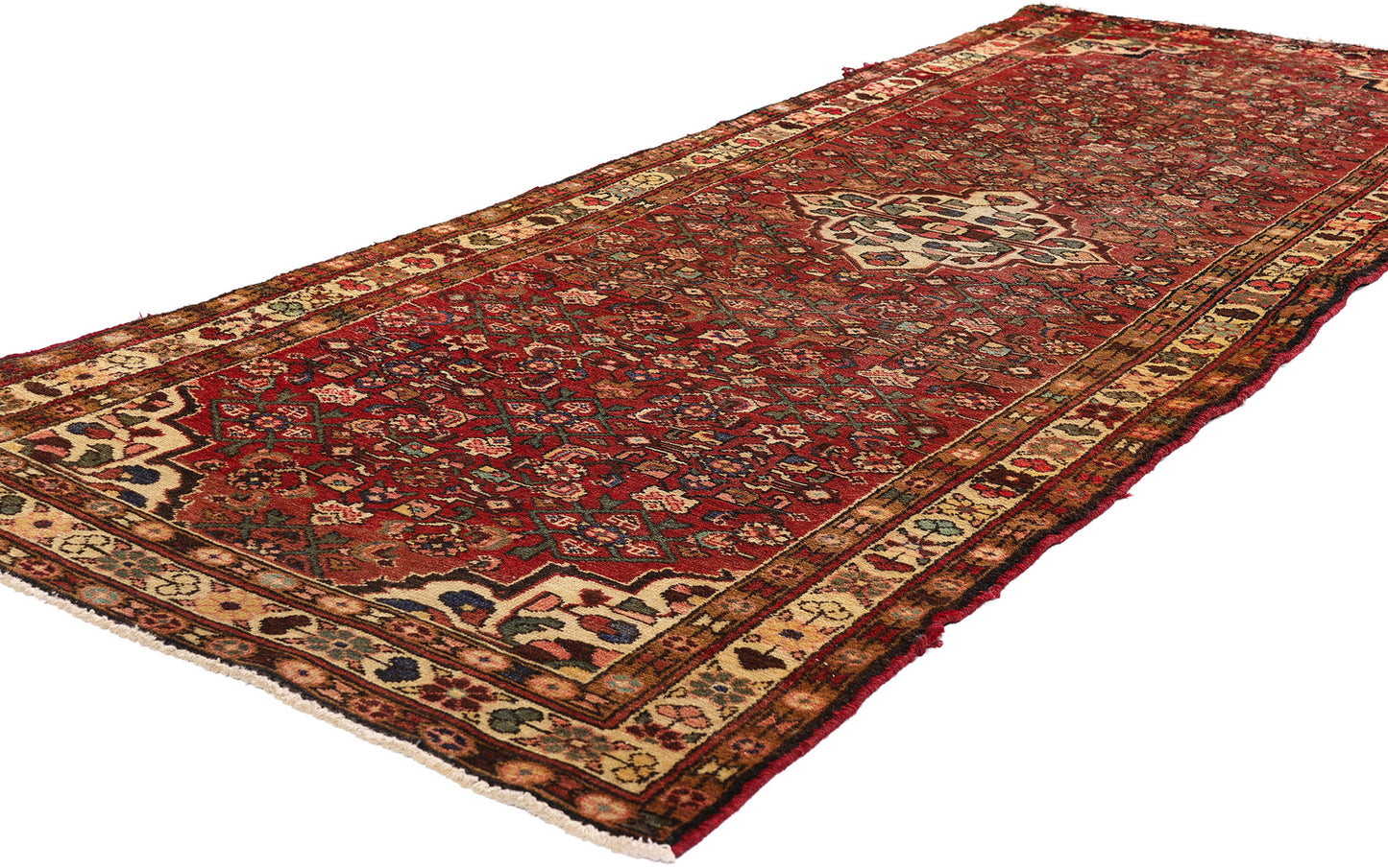 3 x 10 Vintage Persian Borchelou Hamadan Rug 79284