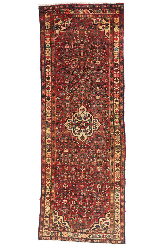 3 x 10 Vintage Persian Borchelou Hamadan Rug 79284